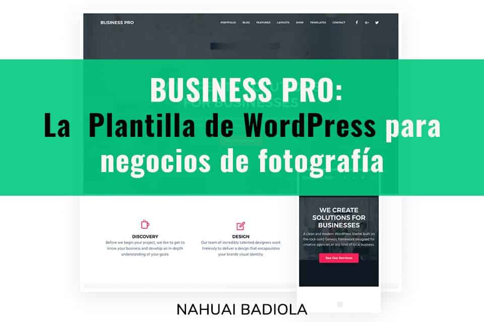 plantillas WordPress fotógrafos business pro